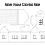 Printable Origami Paper House Coloring Page