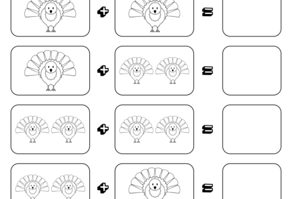 Printable Turkey Math Worksheets