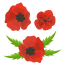 Red Poppy Template Printable