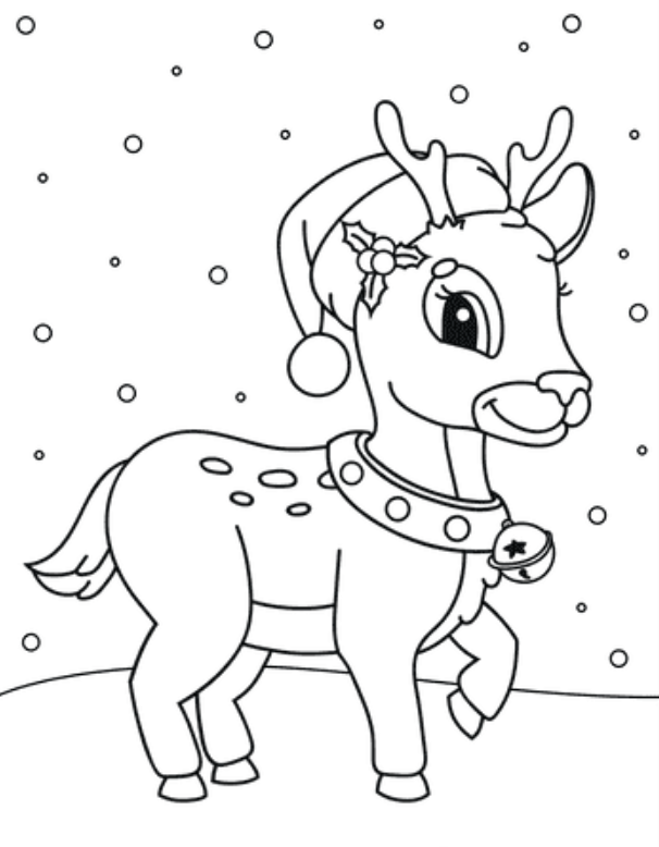 Reindeer Christmas Coloring