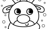 Simple Reindeer Coloring Page For Preschool