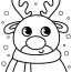 Simple Reindeer Coloring Page For Preschool