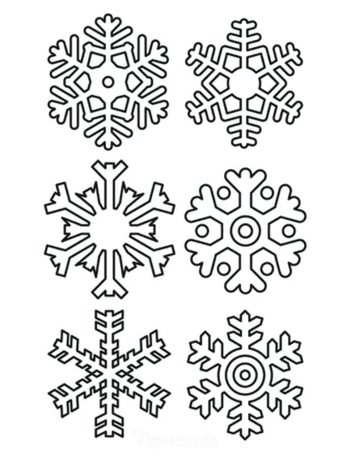 Simple Snowflakes Templates To