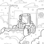 Snow Plow In Winter Coloring Sheet