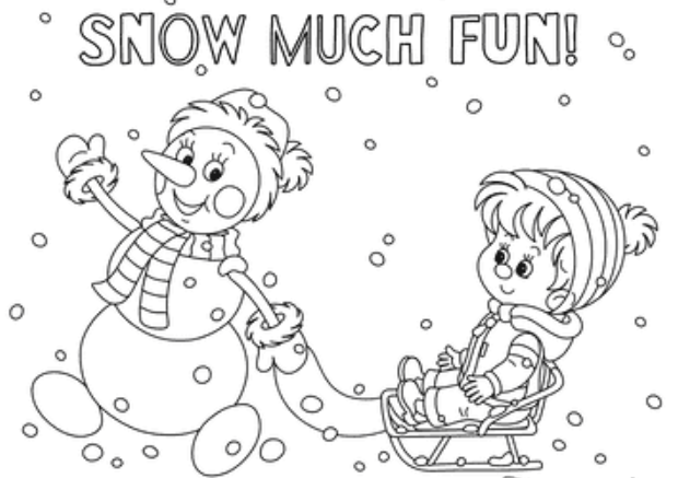 Snowman Coloring Page For