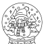 Snowman Snow Globe Coloring Page