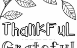 Thankful & Blessed Coloring Page