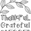 Thankful & Blessed Coloring Page