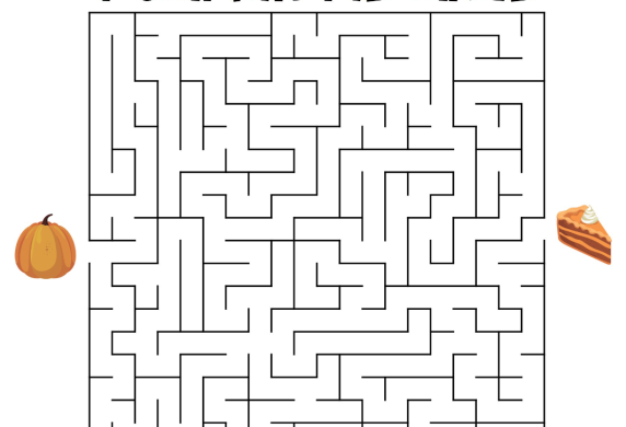 Thanksgiving Printable Mazes For Kids