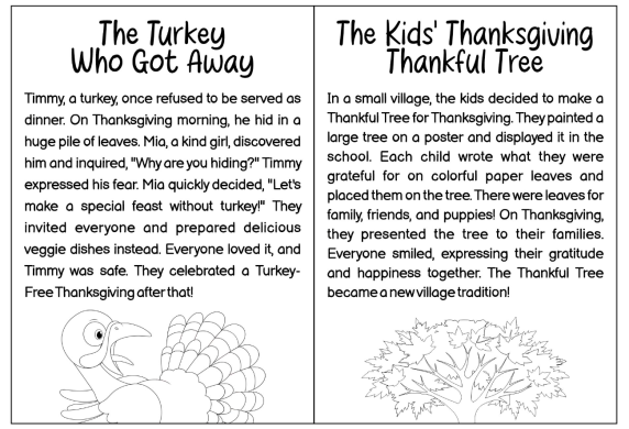 Thanksgiving Story Coloring Booklet