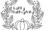 Thanksgiving Wreath Coloring Page