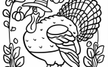 Turkey Wearing A Pilgrim’s Hat Coloring Page