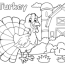 Turkey On The Farm Coloring Sheet For Kids