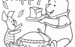 Winnie The Pooh Giving Piglet Slice Of Pumpkin Pie Coloring In