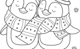 Winter Wonderland Cute Coloring Sheet