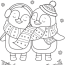 Winter Wonderland Cute Coloring Sheet