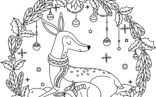 Winter Wonderland Reindeer To Color