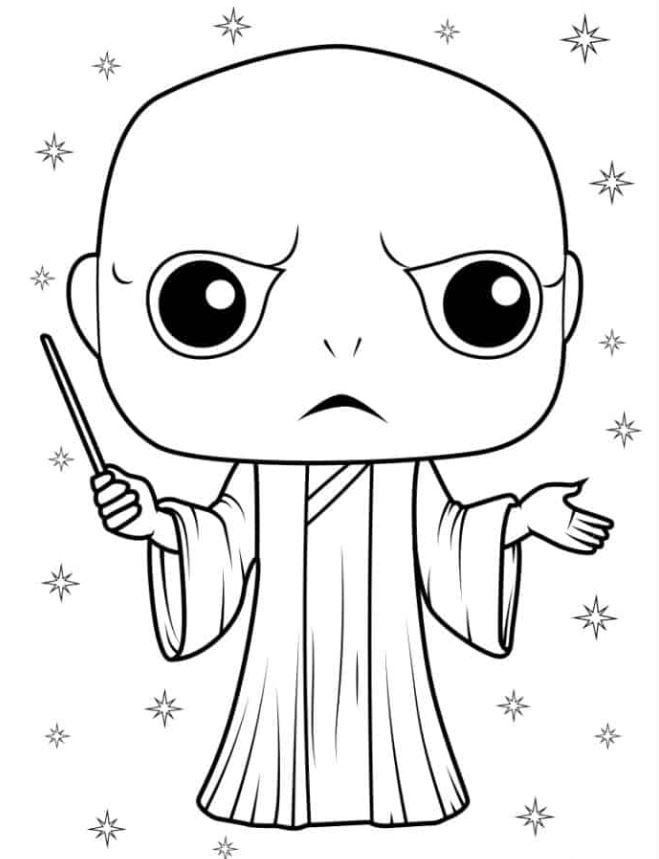 Chibi Voldemort Coloring