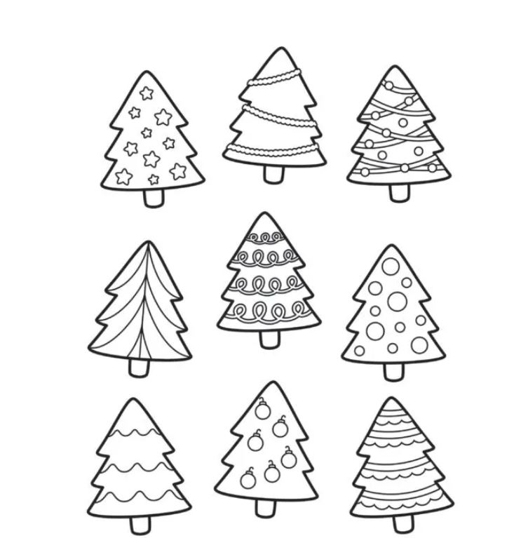 Christmas Trees With Patterns To