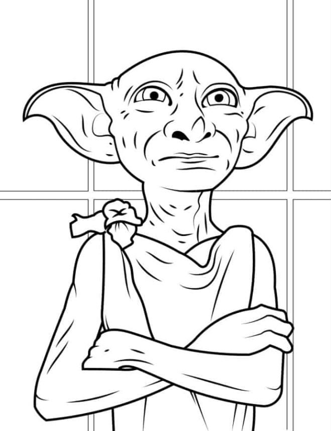 Close Up Of Sad Dobby With Arms