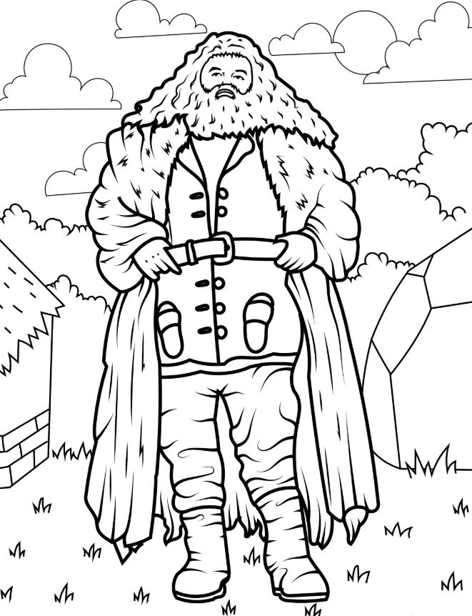 Full Body Rubeus Hagrid Coloring