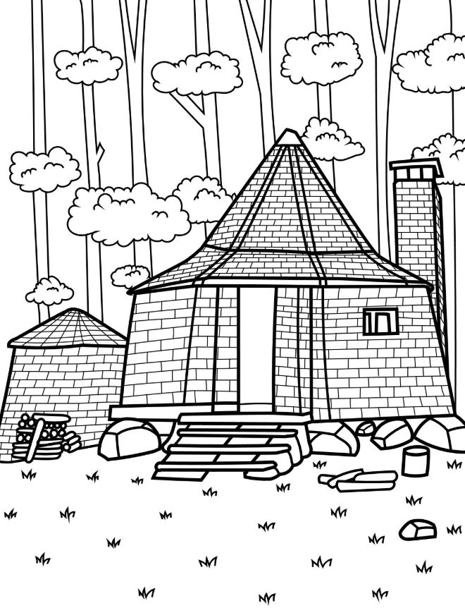 Hagrid’s Hut Coloring