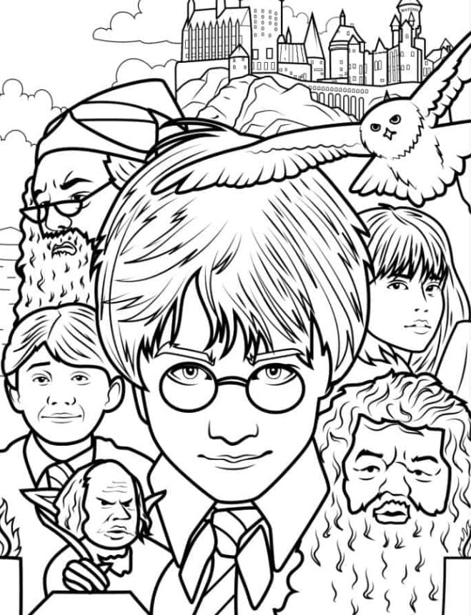 Harry Potter And The Sorcerers Stone Poster Coloring