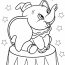 Kawaii Dumbo Sitting On Circus Podium Coloring Sheet For Kids