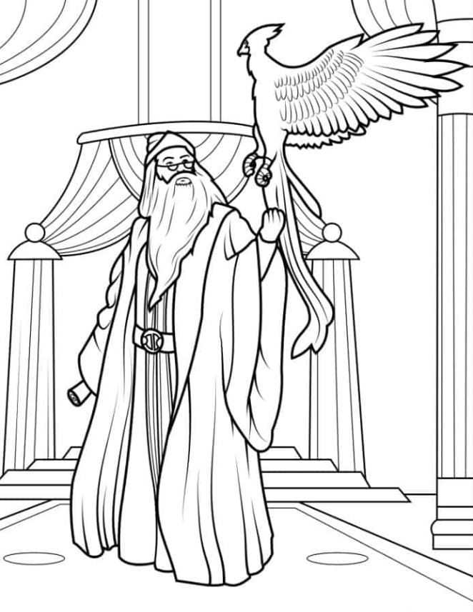 Outline Of Albus Dumbledore Holding