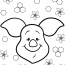 Piglet’s Smiling Face Coloring Page For Kids