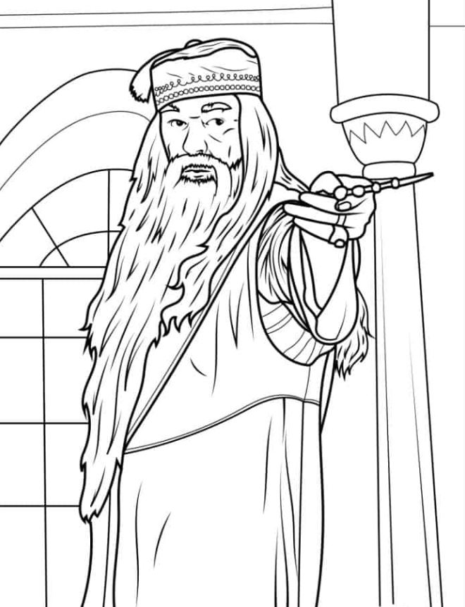 Realistic Albus Dumbledore Coloring