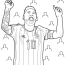 Realistic Coloring Page Of Lionel Messi Celebrating