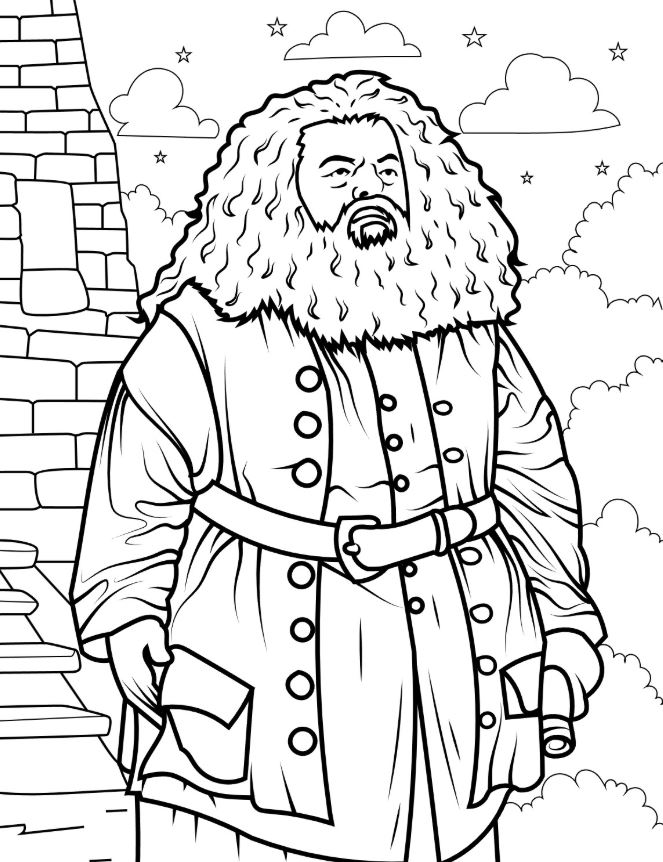 Realistic Rubeus Hagrid Coloring