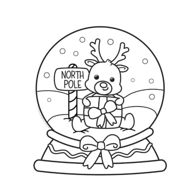 Reindeer Snow Globe