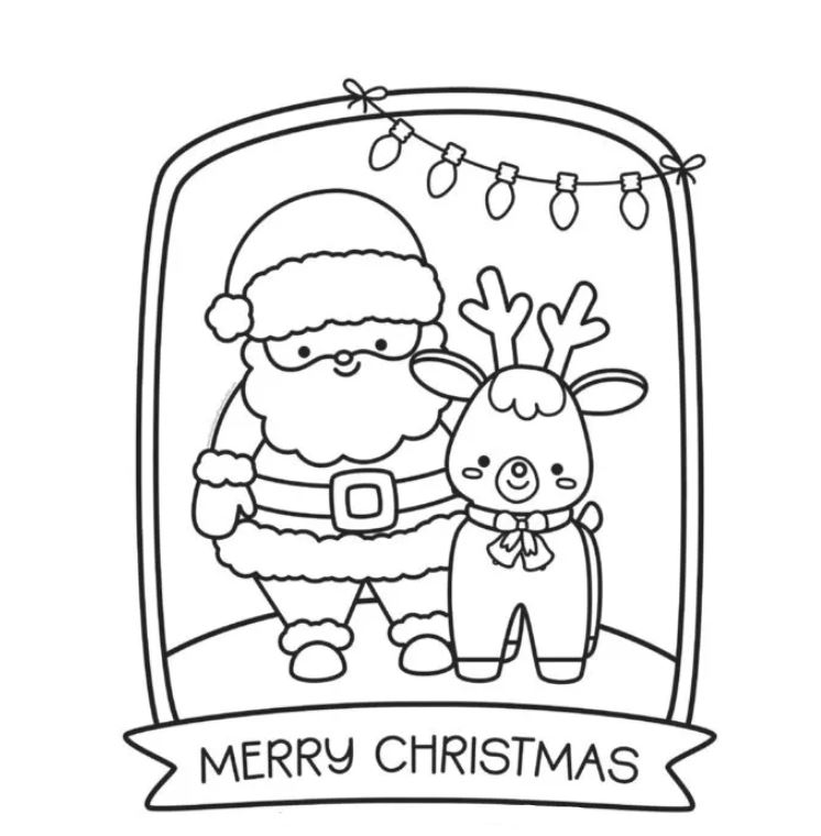 Reindeer With Santa Clause