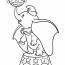 Simple Dumbo Spinning Ball On His Trunk While Standing On Circus Podium Coloring Page