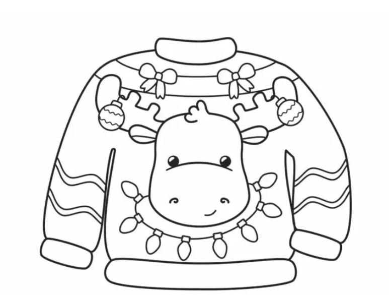 Ugly Christmas Sweater Coloring