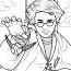 Young Harry Potter Catching The Golden Snitch Coloring Page