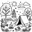 Classy Camping Coloring Pages Ideas