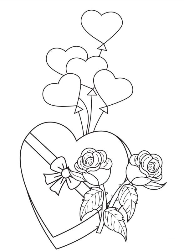 Coloring Page For Valentine’s Day