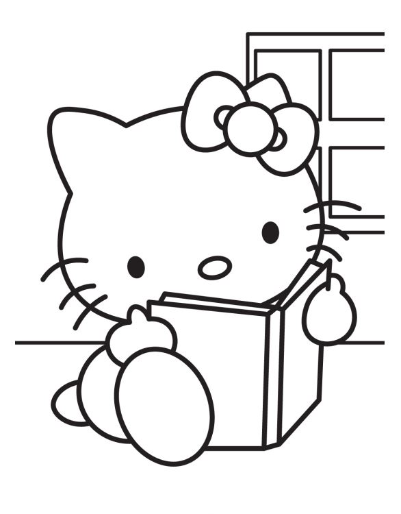 Coloring Page Of Hello Kitty