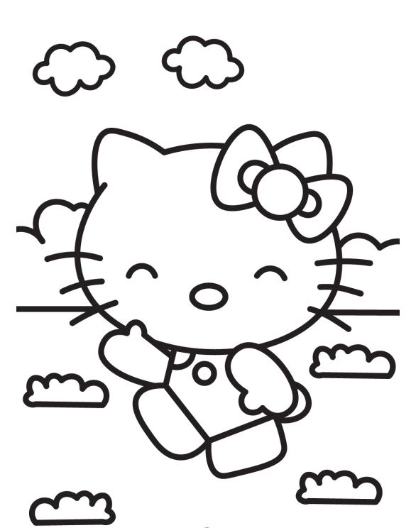 Cute Hello Kitty Coloring