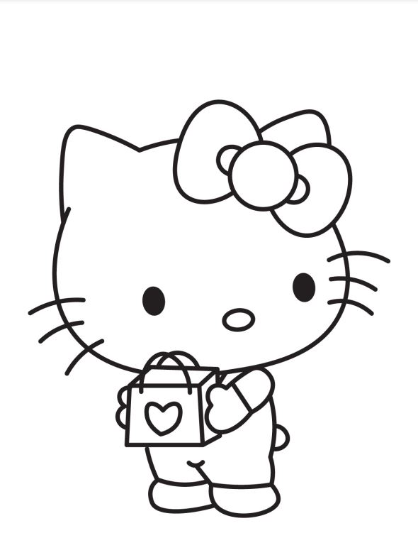 Free Printable Hello Kitty Coloring