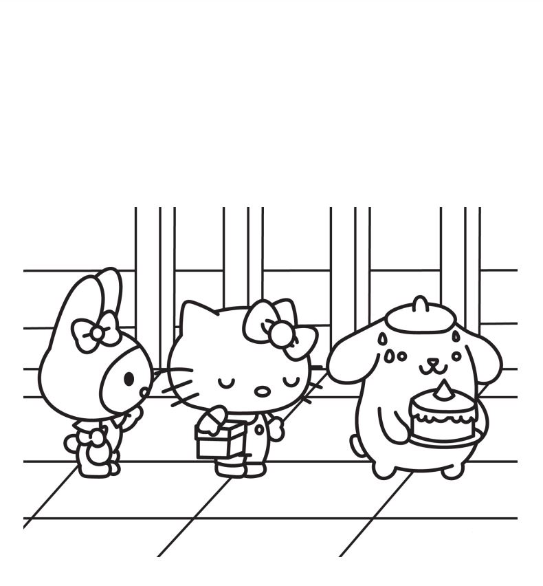 Full Size Hello Kitty Coloring