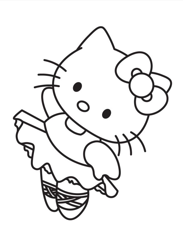 Hello Kitty Ballerina Coloring