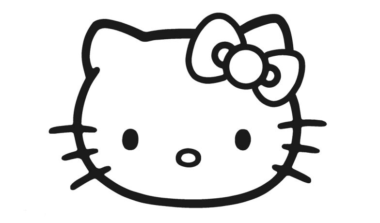 Hello Kitty Face Coloring