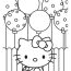 Hello Kitty With Balloons Coloring Pages