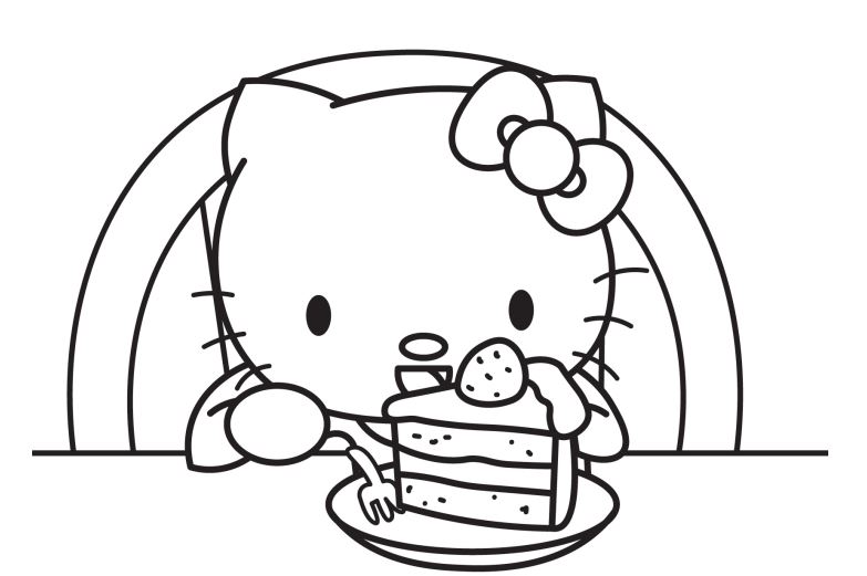 Printable Coloring Pages Hello Kitty