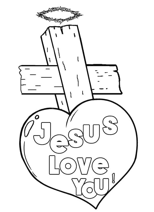 Religious Valentines Day Coloring