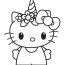 Unicorn Hello Kitty Coloring Pages